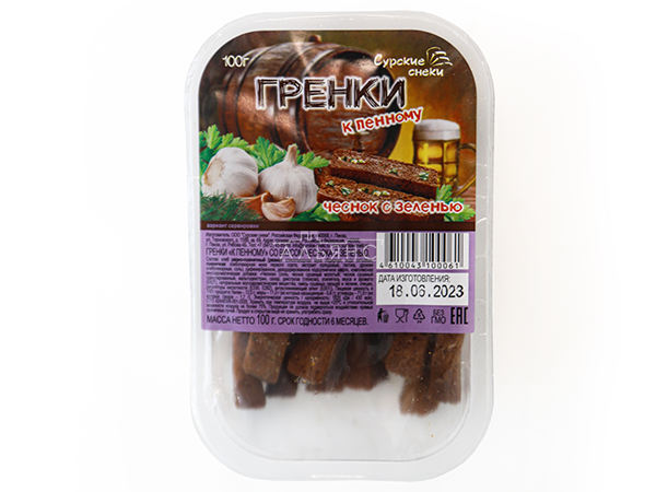 Сурские гренки Чеснок с зеленью (100 гр) в Армавире