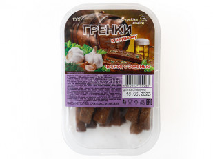 Рыбные снеки: Сурские гренки Чеснок с зеленью (100 гр)