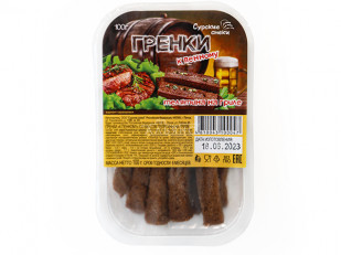 Бастони Снеки сыровяленые с можжевельником: Сурские гренки Телятина на гриле (100 гр)